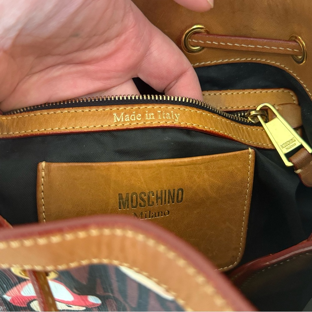 Moschino Couture Jeremy Scott Super Mario Mushroom Bucket Bag Nintendo Rare 1 UP - Picture 10 of 15